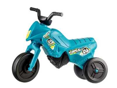 Produktbild von Teddies Enduro Yupee tyrkysová malý plast výška sedadla 26 cm nosnosť do 25 kg 12m+