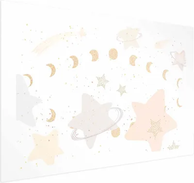 Produktbild von Posterpapier Poster - Moon and Stars 30x21 cm Für Kinder e-A-10127-ao-a