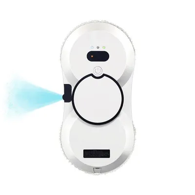 Image de Robot lave-vitres PuRuiKai HCR-10 avec fonction de pulvérisation d'eau – Robot lave-vitres intelligent avec télécommande, automatique, forte puissance d'aspiration