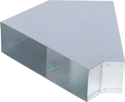 Produktbild von Flachkanal Bogen 45° mit Mittelsteg 300 x 90 mm