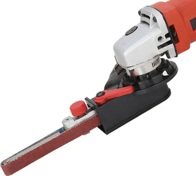 Obrázek produktu pro Multifunkční mini adaptér na brusný pás pro kutily, pásová pilníková bruska pro 115 mm 4,5" a 125 mm 5" elektrickou úhlovou brusku