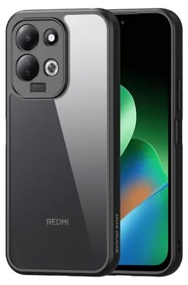 Image de Dux Ducis, coque MagSafe pour la série Xiaomi Redmi 17 Aimo, antichoc, noire / transparente