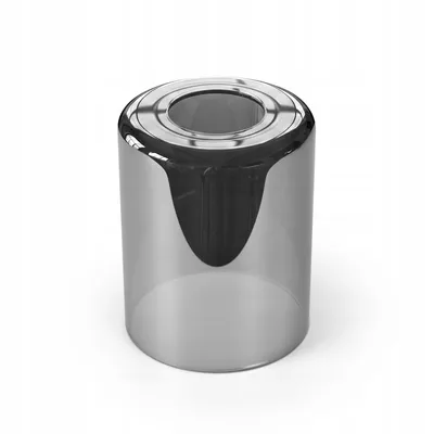 Produktbild von LUXOLAR Glasschirm E27 Graphit Verspiegelt Zylinder Ø8,8cm H11cm