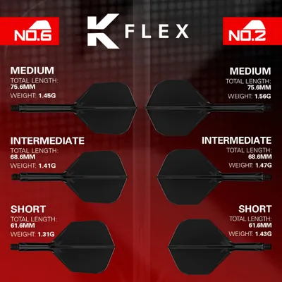 Produktbild von Target K-Flex Flightsystem Nr.2 19 mm short white