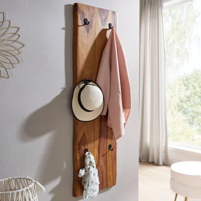 Zdjęcie produktu dla Szafa sheesham lite drewno 40x140x7 cm szafa do przedpokoju | Wohnling