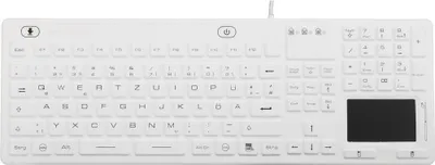 Produktbild von iM-IKB110-WH Tastatur Renkforce Weiß Spritzwassergeschützt, Staubgeschützt, Touch-Oberfläche