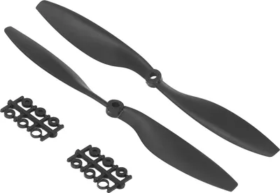Produktbild von 2 RC-Propeller schwarz, Nylon & flexibel, aerodynamisch & leicht, für Flächenmodelle – einfache Montage, langlebig