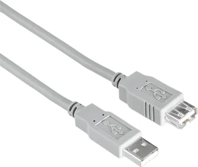 Produktbild von Hama 00200906, 3 m, USB A, USB A, USB 2.0, 0,48 Gbit/s, Grau