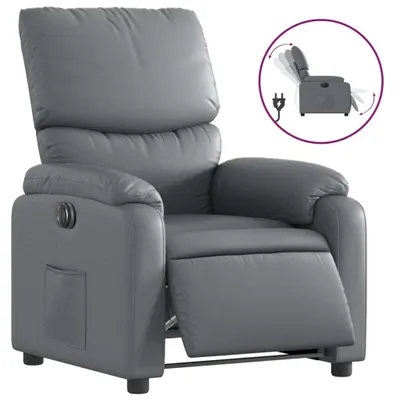 Produktbild von vidaXL Relaxsessel Elektrisch Grau Kunstleder