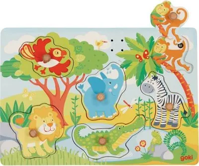 Zdjęcie produktu dla GOKI HOOLEN Nick puzzle zoo z gliny, 6szt.