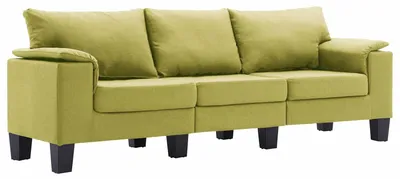 Immagine prodotto di vidaXL Divano a 3 posti in tessuto verde