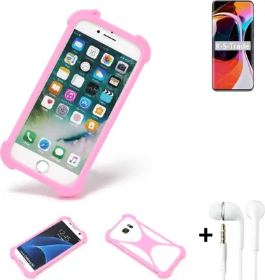 Produktbild von K-S-Trade Bumper + Kopfhörer kompatibel mit Xiaomi Mi 10 Handy Hülle Schutzhülle Silikon Schutz Hülle Cover Case Silikoncase Silikonbumper TPU