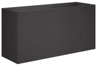 Image de vidaXL Pot de jardin noir, 120 x 40 x 60 cm, en acier laminé à froid