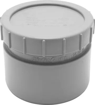 Obrázok produktu pre koncovka airfit DN 125 so skrutkovacím uzáverom, sivá