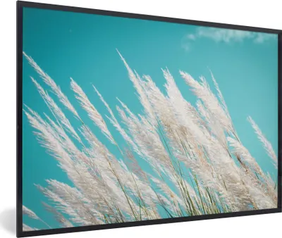 Produktbild von MuchoWow® Gerahmtes Poster Pampasgras - Pflanze 30x20 cm - Poster mit Schwarzem Bilderrahmen Wandposter Rahmen Foto Bilder - Kunstdruck - Bild-Poster