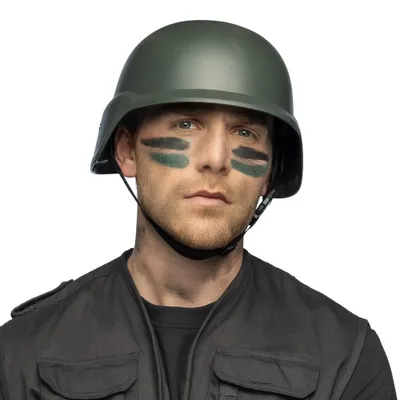 Imagen del producto de Casco militar - Verde oscuro - Talla única para adultos - Carnaval