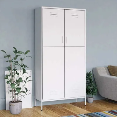 Immagine prodotto di The Living Store Armadio Bianco 90x50x180 cm Acciaio