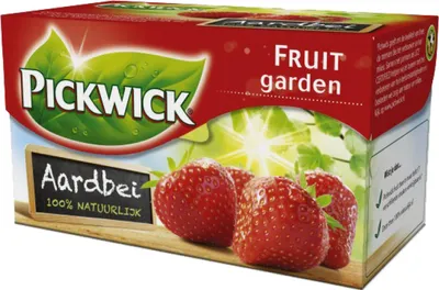 Produktbild von Pickwick Tee Erdbeere / Aardbei, aromatisierter Schwarztee, Fruit Garden, Erdbeertee, 20 Teebeutel