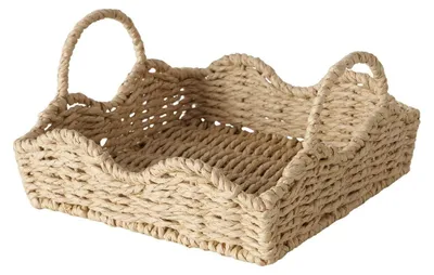 Produktbild von Serviettenhalter - 21 x 19,8 cm - Beige - Eisen - Papiergeflecht