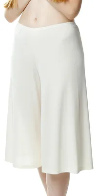 Produktbild von Mewa Lingerie Damen Hosenunterrock Viskose - Unterziehhose Weites Bein, Antistatisch & Glatt, Größe 38, Ecru