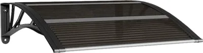 Produktbild von vidaXL Türvordach Schwarz 80x75 cm Polycarbonat