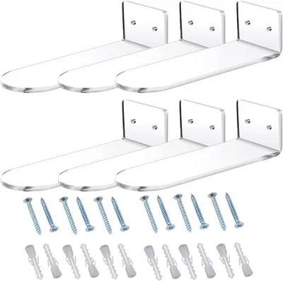 Produktbild von 6 transparente Schuhregale zur Wandmontage, platzsparende Sneaker-Präsentation