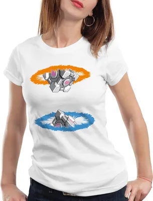 Produktbild von style3 Companion Cube T-Shirt Damen, Farbe:Weiß, Größe:XL