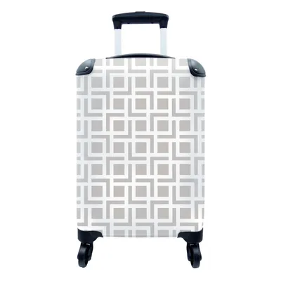 Produktbild von MuchoWow® Koffer Handgepäck Trolley Rollkoffer Kleine Reisekoffer mit 4 Rollen - Gestaltung - Linie - Muster - Cabin Size < 55x40x23 cm & 55x40x20 cm - Fotokoffer - Kabinenkoffer - Boardgepäck - Reise-Box - Reisekoffer - Reisegepäck - Koffer mit Bild - Trolley für Kinder