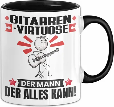 Produktbild von Gitarrenvirtuose Tasse Geschenk für Gitarrenvirtuose Der Mann Der Alles Kann Geschenkidee zum Geburtstag (Schwarz)
