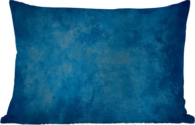 Produktbild von MuchoWow® Outdoor Kissen - Beton - Blau - Vintage - Strukturiert - Industriell - 60x40 cm - Wetterfest - Lounge Kissen - Zierkissen - Kissen für Innenräume