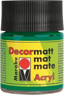 Produktbild von Marabu Acrylfarbe "Decormatt", saftgrün, 50 ml, im Glas