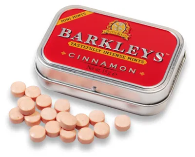 Immagine prodotto di Barkleys Mini Mints Pastiglie al gusto di cannella senza zucchero 15g
