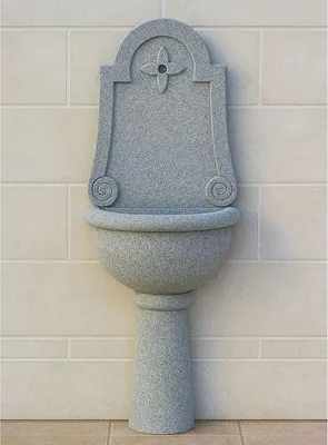 Produktbild von Casa Padrino Jugendstil Wandbrunnen Grau H. 140 cm - Garten Deko Accessoires