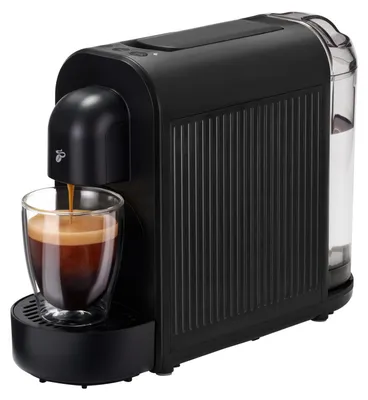 Produktbild von Tchibo Cafissimo NOW Kaffeemaschine Kapselmaschine für Caffè Crema, Espresso und Kaffee | 0,67 l | 1250 Watt | 11,4 x  33,7 x 23,5 cm | Schwarz