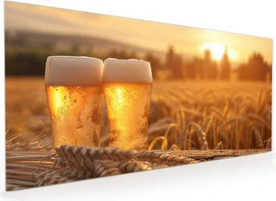 Produktbild von Küchenrückwand Spritzschutz Glas mit Motiv Sonnenuntergangsbecher 40 x 40 cm