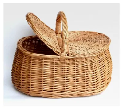Produktbild von Picknickkorb mit zwei Deckeln aus Weide