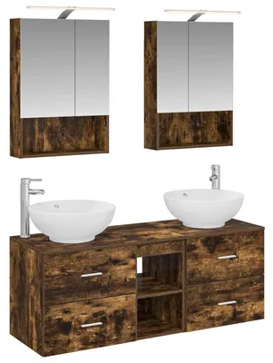 Immagine prodotto di vidaXL Set di mobili da bagno, 5 pezzi, legno di quercia affumicato