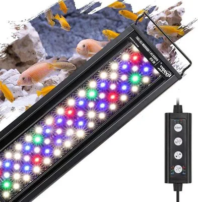 Immagine prodotto di Illuminazione LED per acquari, modalità 24/7, timer, 7 colori, 22 W