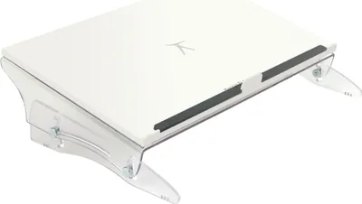 Produktbild von BakkerElkhuizen FlexDesk 630 Document Holder/Writing Slope, Acryl, Kunststoff, Gummi, Stahl, 110 - 180 mm, Transparent, Weiß, 515 mm, 380 mm, 5 mm