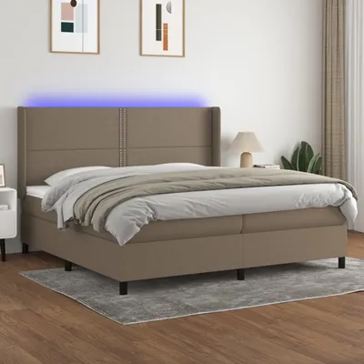 Produktbild von Maison Exclusive - Boxspringbett mit Matratze & LED Taupe 200x200 cm Stoff
