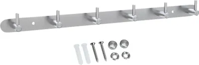 Produktbild von Intirilife Edelstahl Garderobenleiste Modell B - 6 Haken - Kleiderhaken Garderobe Hakenleiste in 5 verschiedenen Designs