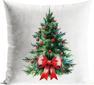 Produktbild von MARKIZETA | Weihnachtskissenhülle - Weihnachtsdeko - 40 x 40 cm - Weiß - Tannenbaum - Kissenhülle - Xmas