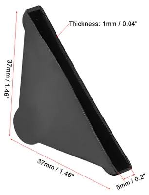 Produktbild von 50 Stš¹ck PP Eckenschutz Dreieck 37x5mm fš¹r Keramik Glas Bleche Schwarz