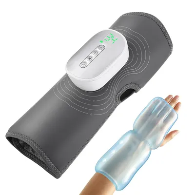Produktbild von Elektrisches Handmassagegerät mit Wärmefunktion, Handgelenkmassagegerät mit Luftdruckmassage, 3 Modi und 4 Intensitätsstufen für entspannte Hände