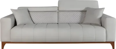 Produktbild von Graue Dreisitzcouch 3-Sitzer-Sofa Dreisitzgarnitur Dreisitzer Polstersofa