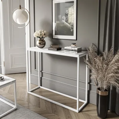 Produktbild von Konsolentisch MODERN II 100 cm Weiß / Weiß hochglanz