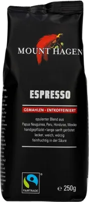 Produktbild von Espresso Kaffee FairTrade - entkoffeiniert gemahlen 250g