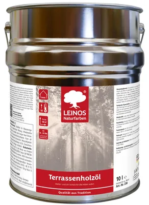 Produktbild von LEINOS 236 Terrassenholzöl Bräunlich 10 l – Terrassenöl