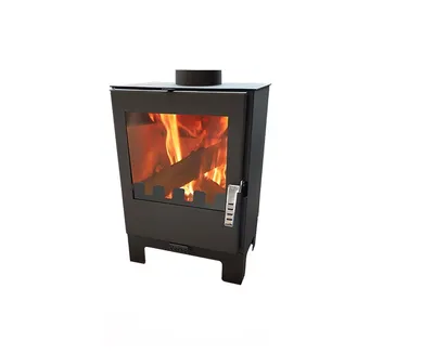 Produktbild von Kaminofen modern model 3 L,  A 80.20%, 5 kW, 450 x 350 x 676 mm