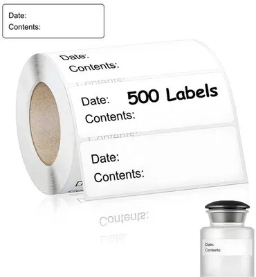 Image de Étiquettes pour congélateur, rouleau de 500 pièces en PP, imperméables